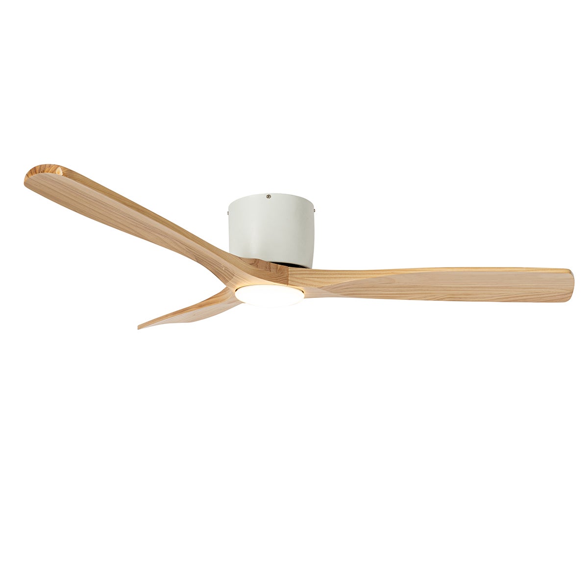 Qazqa moderne ventilateur plafond - Jerri - naturel, rond, led intégrée 24w incluse, 3000k - 6500k, avec télécommande, - 6