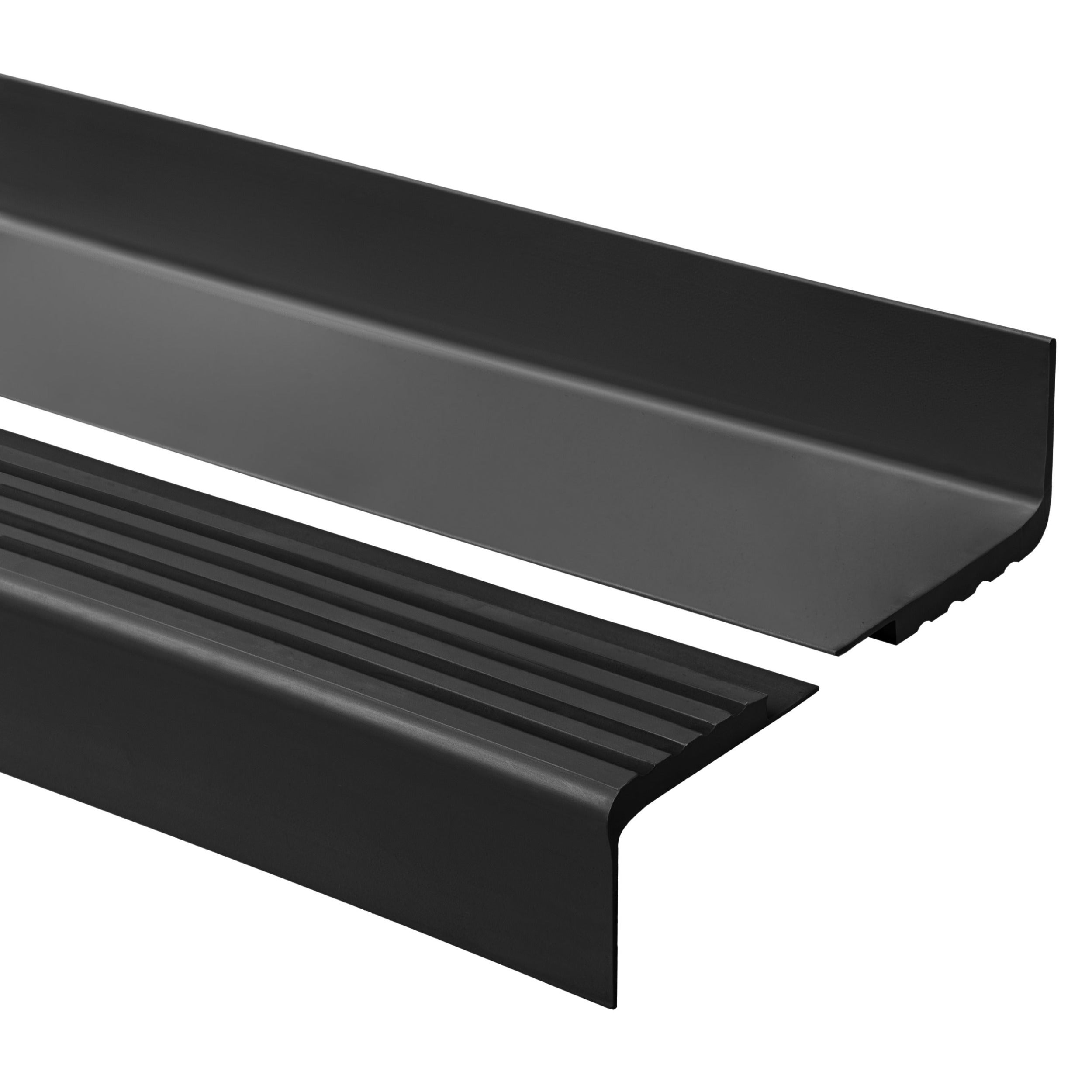 Profil schodowy 42x40 mm PVC na krawędzie stopni antypoślizgowy - 150 cm, czarny