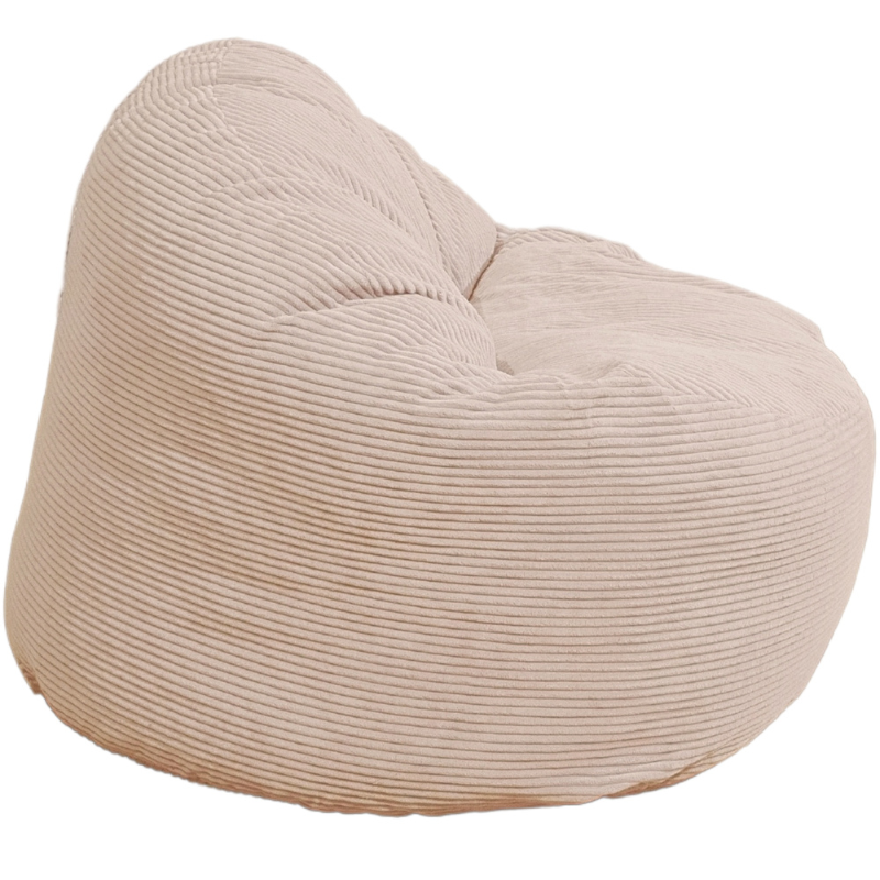 Pouf velours côtelé épais BANANAIR 100cm blanc - 8