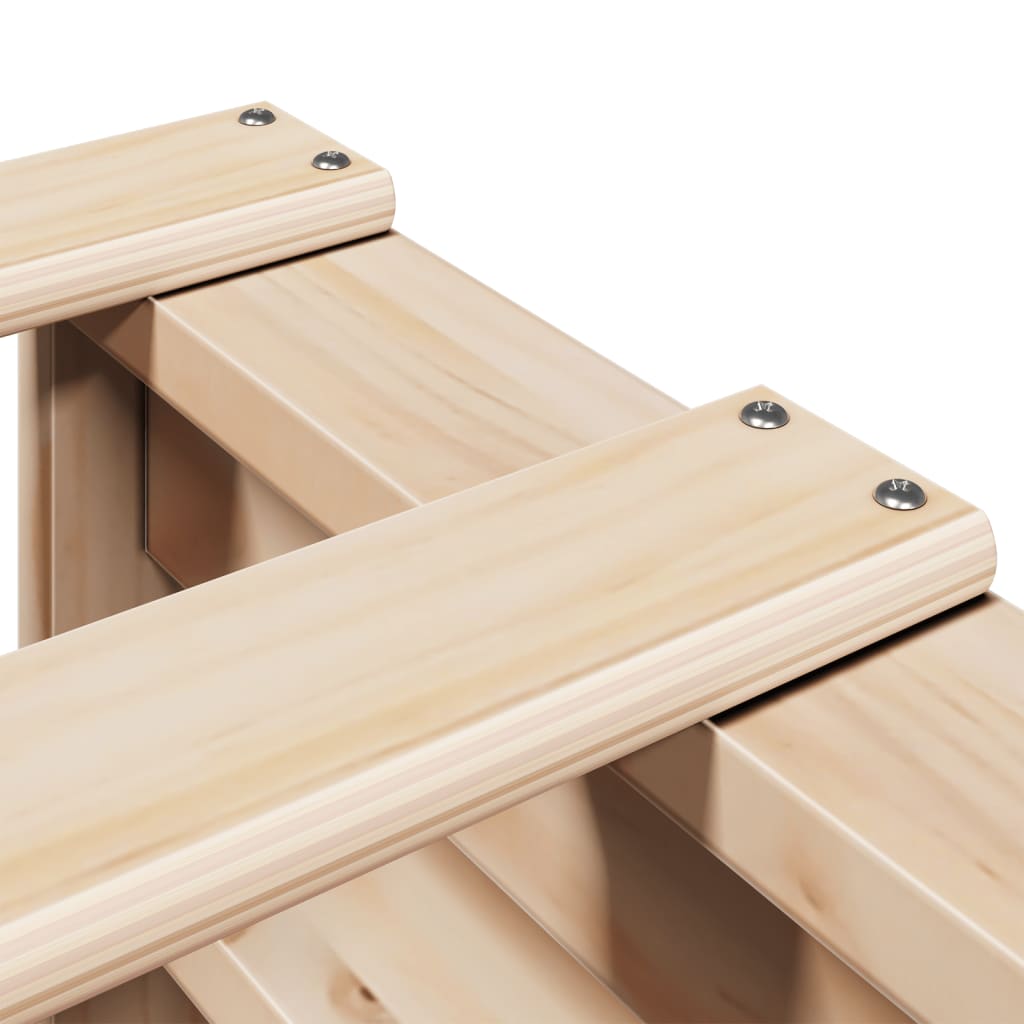 Cadre de lit sans matelas en bois massif de pin pour la chambre, 200 × 200 cm - 9
