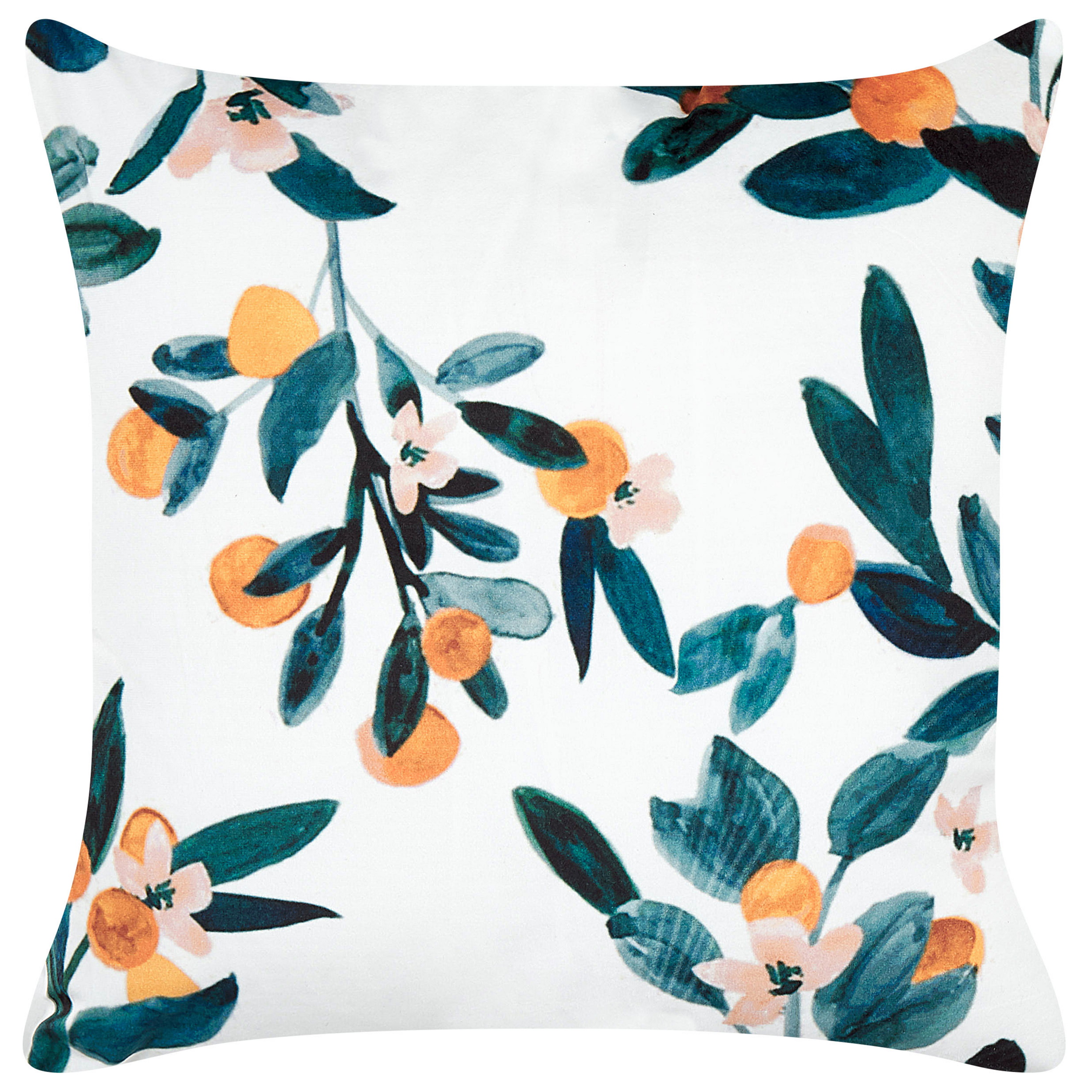 Beliani cojín decorativo knautia terciopelo 45 x 45 cm multicolor patrón de plantas