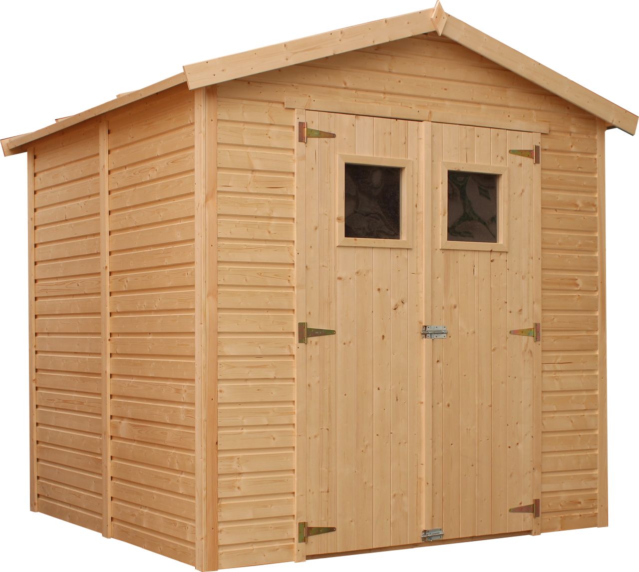 Abri de Jardin en Bois Naturel PLUS LES PLANCHERS IMPRÉGNÉ - Stockage extérieur avec fenêtres H228x222x233 cm/4,2 m² - TIMBELA M351+M351G - 8