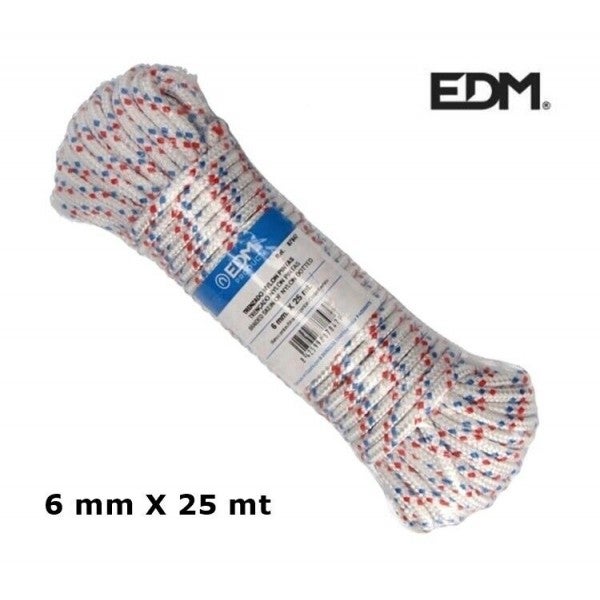 ROTOLO MATASSA DI CORDA IN NYLON INTRECCIATO DIAMETRO 6 mm X LUNGHEZZA 25 METRI - 5