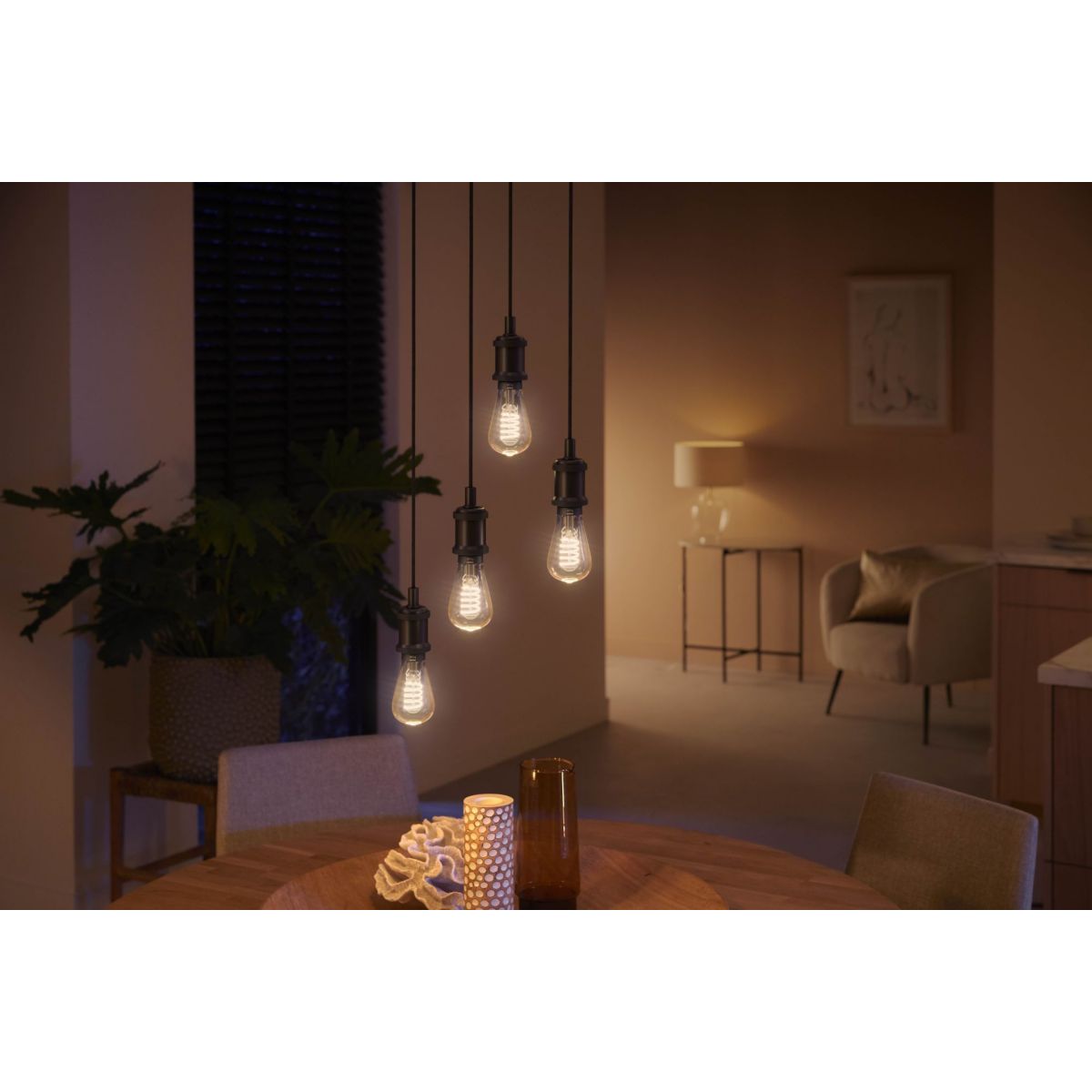 Philips Hue White Ambiance, lampadina LED connessa con filamento E27 ST64, compatibile Bluetooth, funziona con Alexa, Google e HomeKit - 6