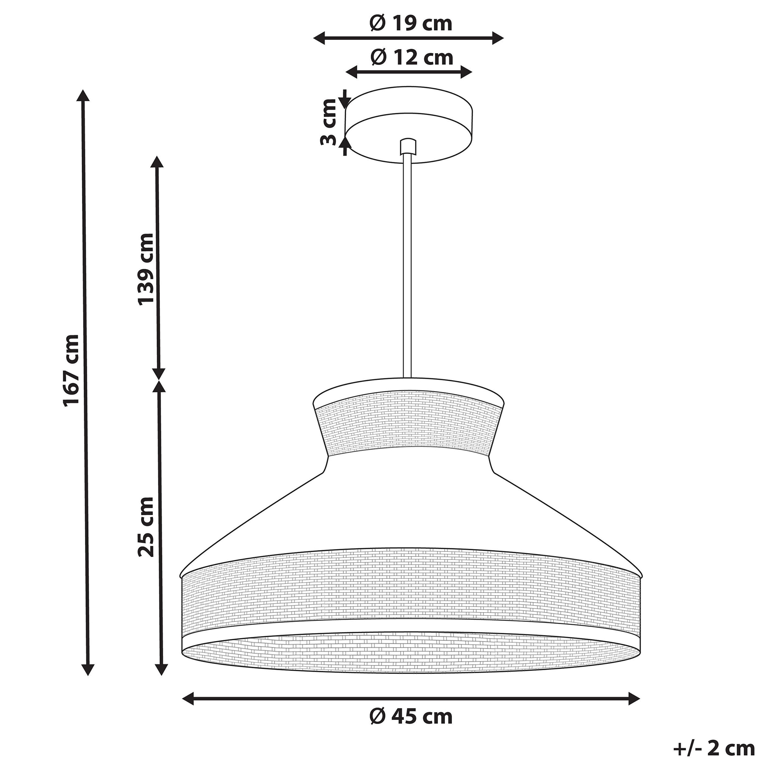 Lampe suspension BATALI Rotin Beige - 3