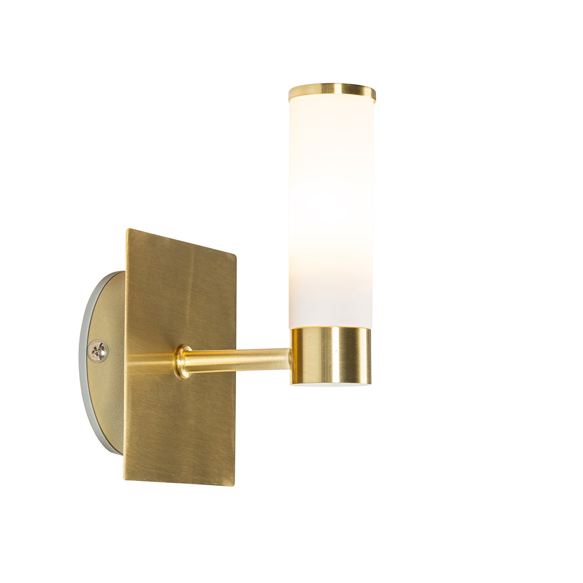 Qazqa moderne applique murale - Bath - doré/laiton, carré, max. 28w, g9, 10.5cm, IP44, idéal pour la salle de bains - 5
