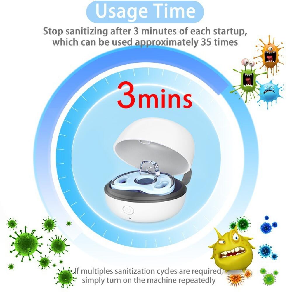 Stérilisateur UV Portable Amélioré, Stérilisateur Portable pour Tétines, Stérilisation à 99,99% en 3 Minutes, Autonomie de 270 Minutes, Désinfecteur d - 5