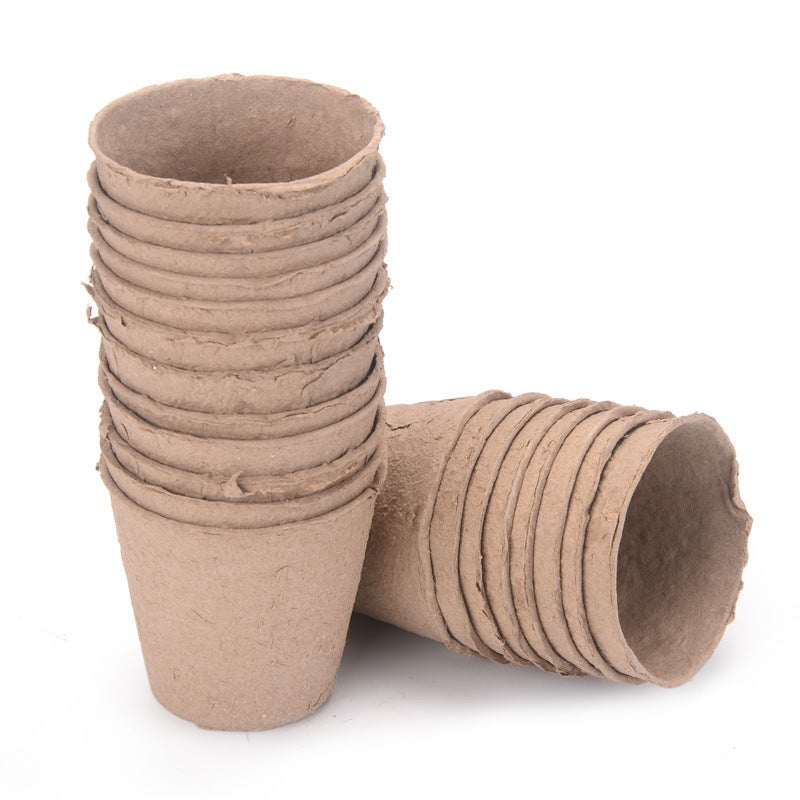 100 Pièces Pots- 8cm Godet Avec 40 étiquettes végétales Culture Semis Rond Pot de Fleur pour Jardins Potagers Serres - 4