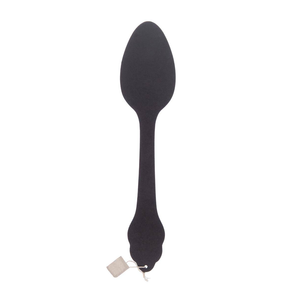 Decoración mural cuchara - madera - negra - 12x77 -5 cm - atmosphera créateur d'intérieur