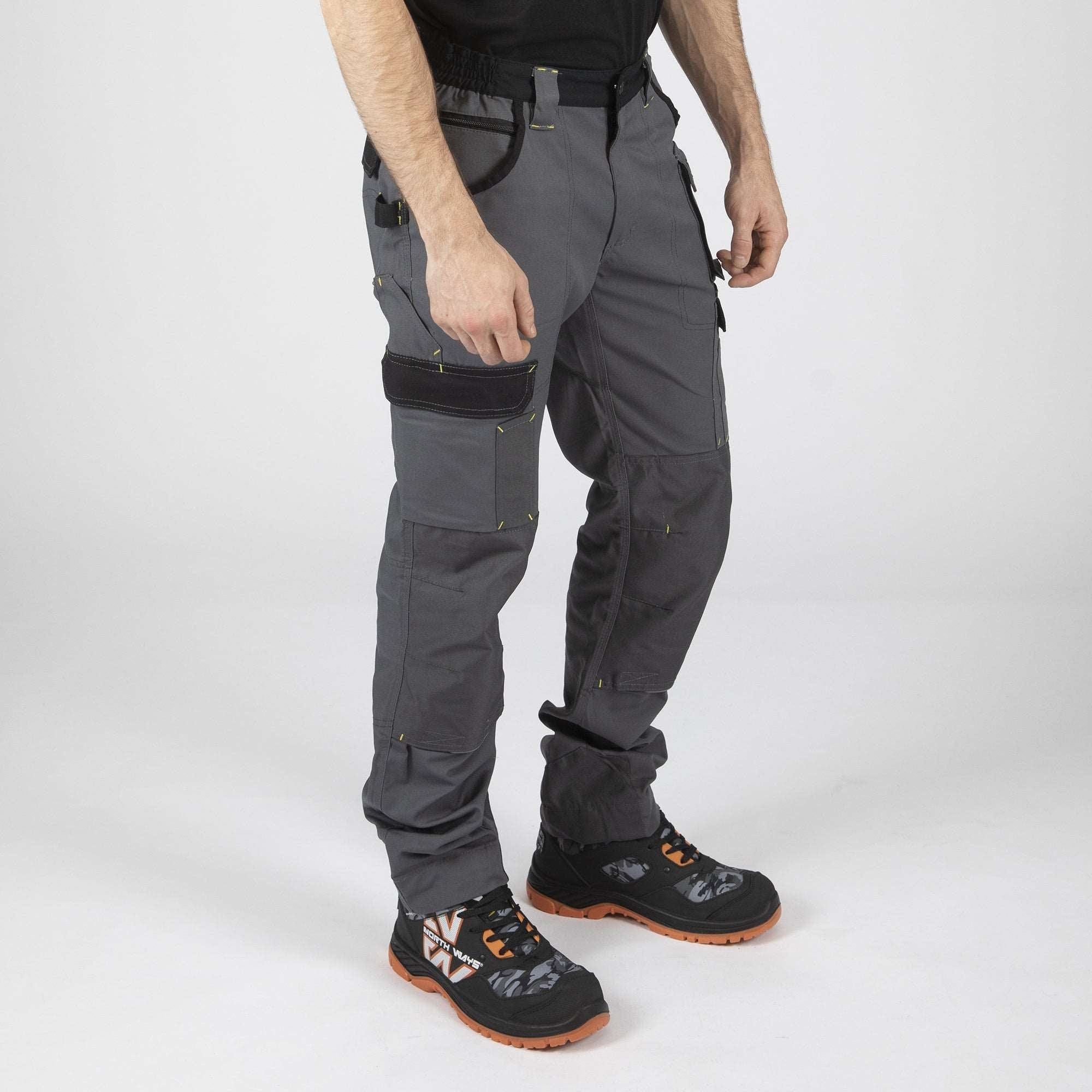 Pantalon large à taille élastiquée - Gris - Grandes tailles - 7.50 Pantalon large à taille élastiquée - Gris - Grandes tailles - 7.50