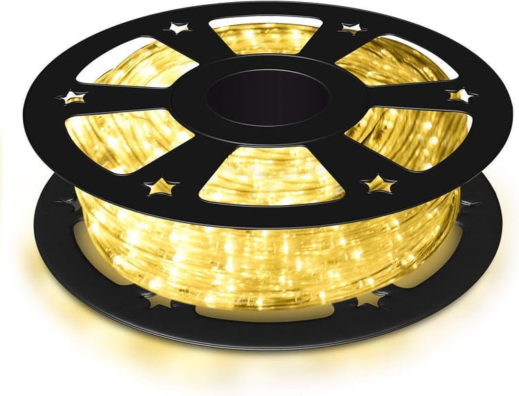 30M Tube Lumineux Extérieur LED Guirlande Lumineuse Décoration Beige - 6