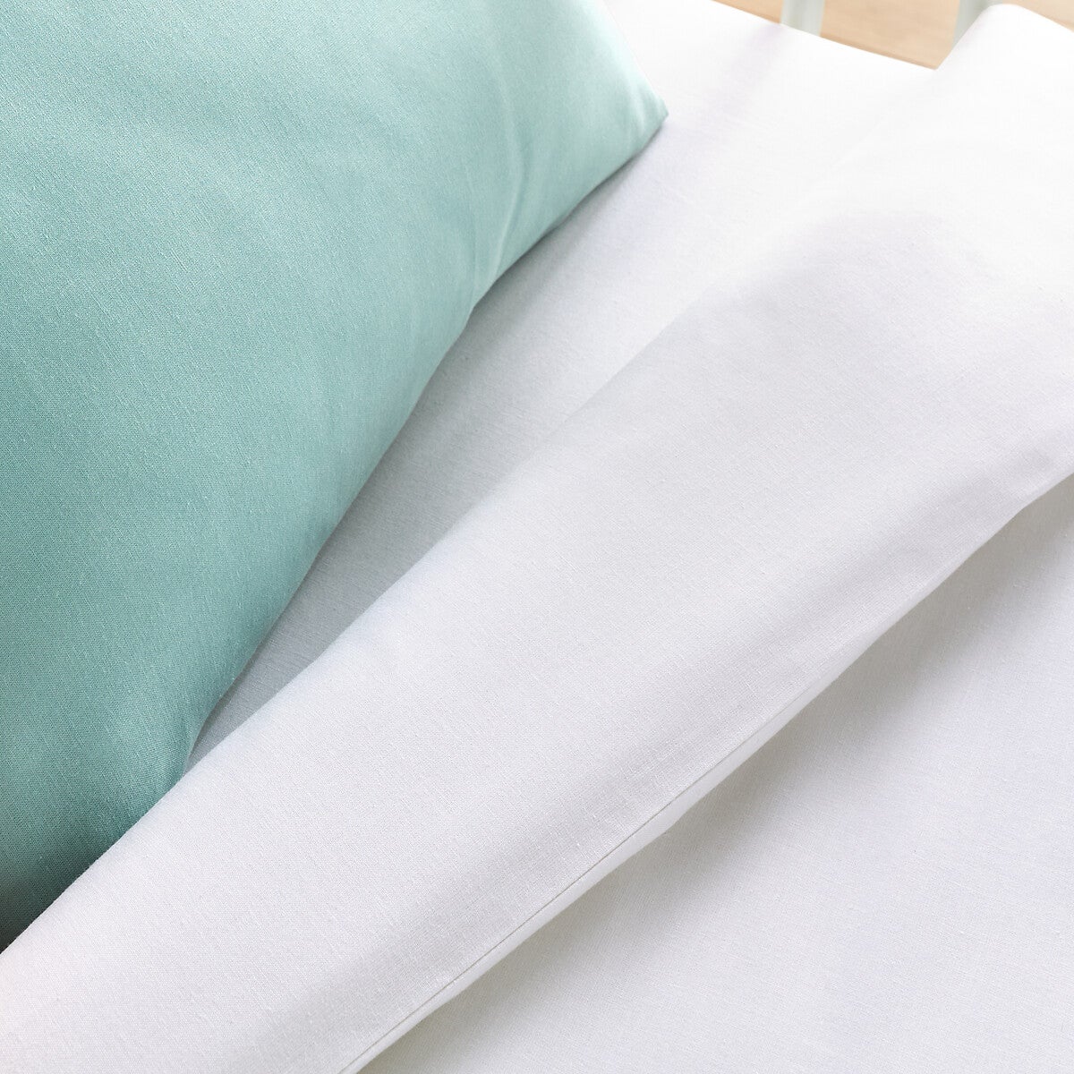 Housse de couette bébé en coton bio Scenario - Blanc - 80 x 120 cm - 2