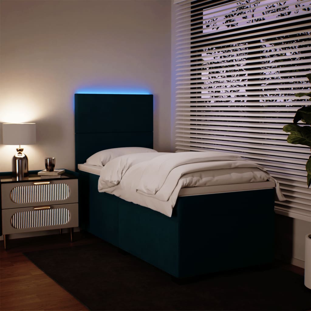 Maison Exclusive - Sommier à lattes de lit avec matelas bleu 100x200 cm - 4