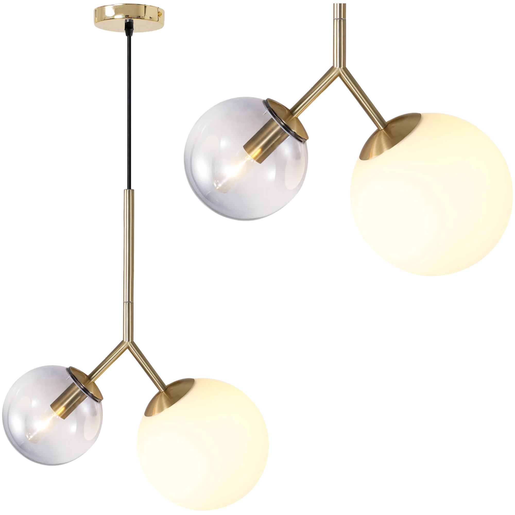 Lampa Sufitowa Wisząca Toolight App1013-2Cp Złoty