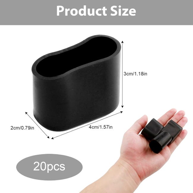 20 pezzi di tappi per gambe di sedie in PVC, protezioni per gambe