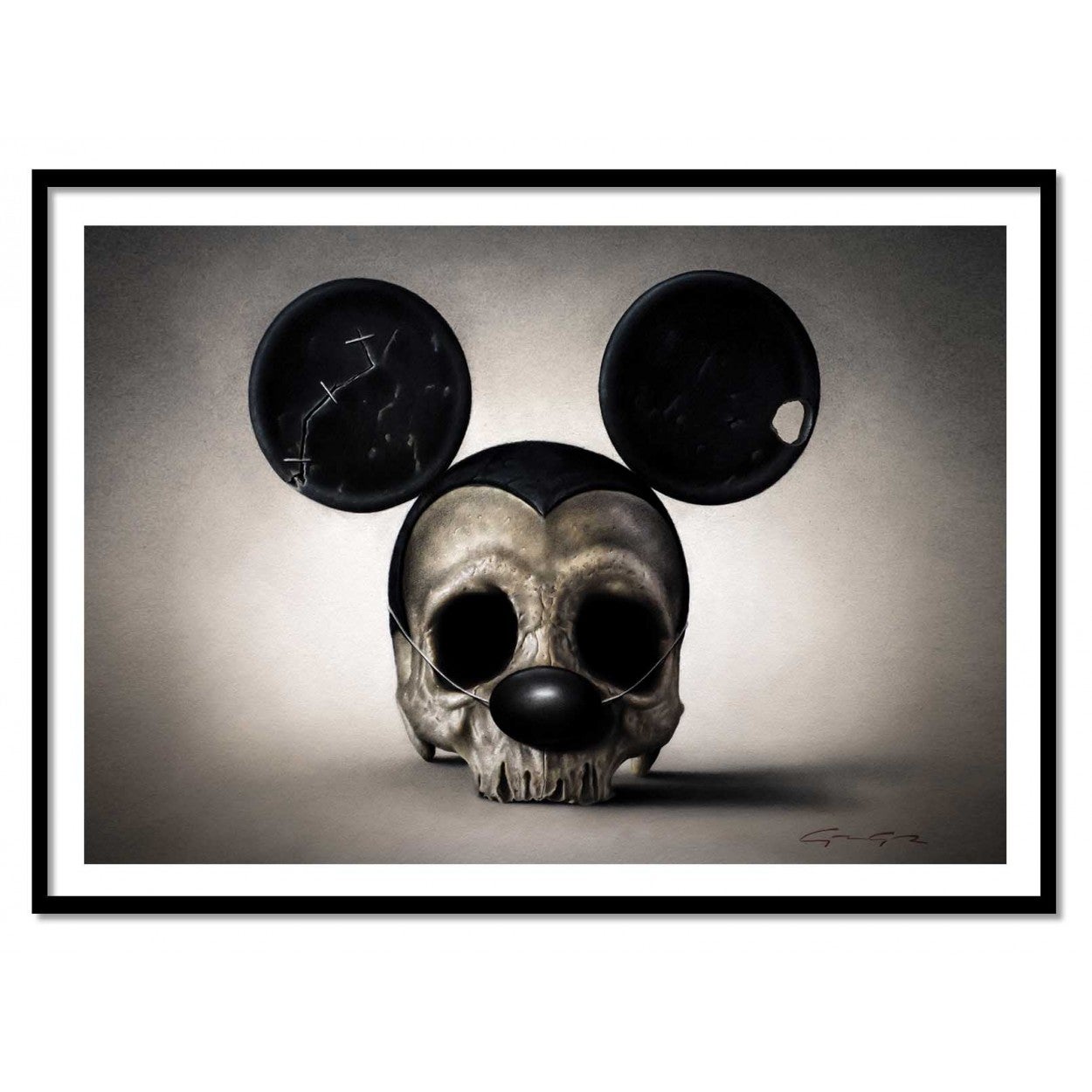 Affiche d’art et cadre noir 30 x 40 cm - RIP Mickey M - Alexandre ...