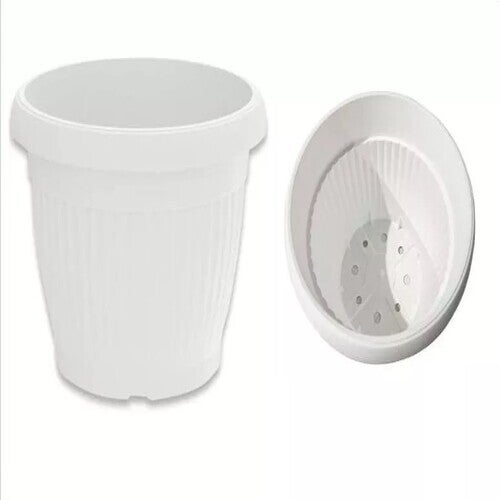 Vaso da fiori MULAI Gres porcellanato 35 cm Bianco