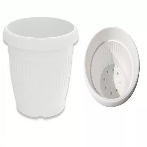 Vaso da fiori MULAI Gres porcellanato 35 cm Bianco Vaso da fiori MULAI Gres porcellanato 35 cm Bianco
