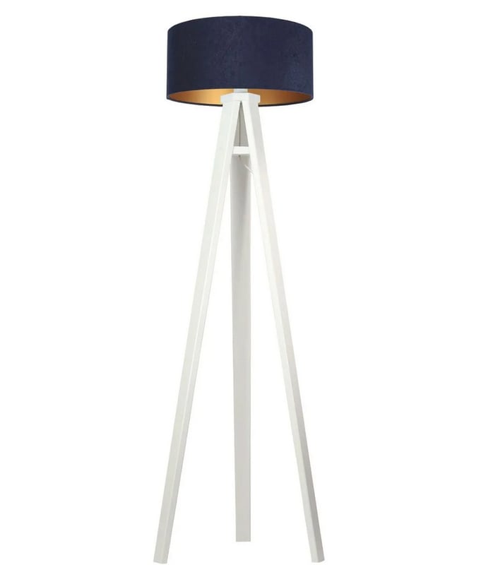 Lampa stojąca HOME 40 granatowa/złoty/biała