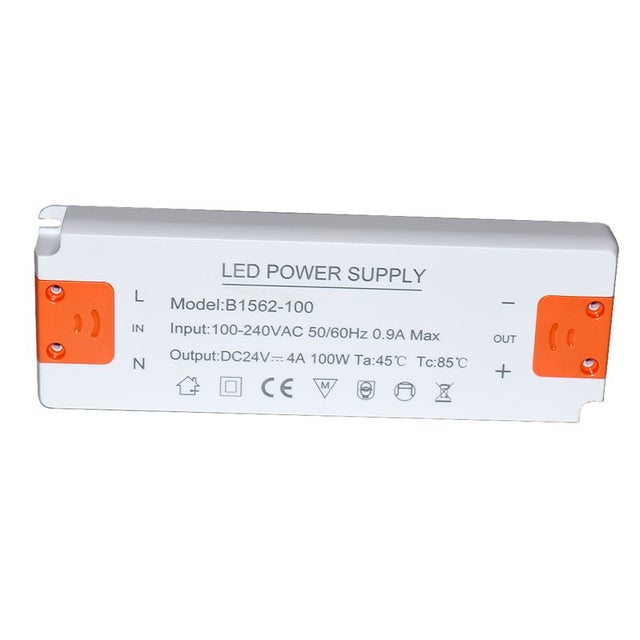 VARICART Transformateur 220V 24V LED Driver 100W Alimentation 4,17A Ultra-Mince Tension Constante Bande LED MR16 G4 CCTV