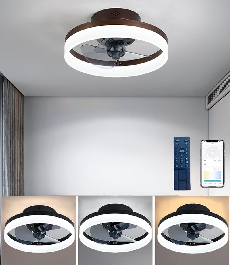 Ventilatori da soffitto con luci, ventilatore da soffitto senza pale dimmerabile con montaggio a semi-incasso con APP e telecomando, 69 cm | Leroy Merlin Ventilatori da soffitto con luci, ventilatore da soffitto senza pale dimmerabile con montaggio a semi-incasso con APP e telecomando, 69 cm | Leroy Merlin