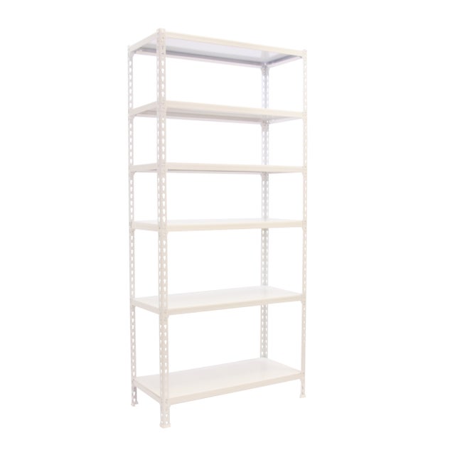 SIMONCLICK 6 prateleiras sem parafusos prateleira metálica (250x120x40cm) BRANCO