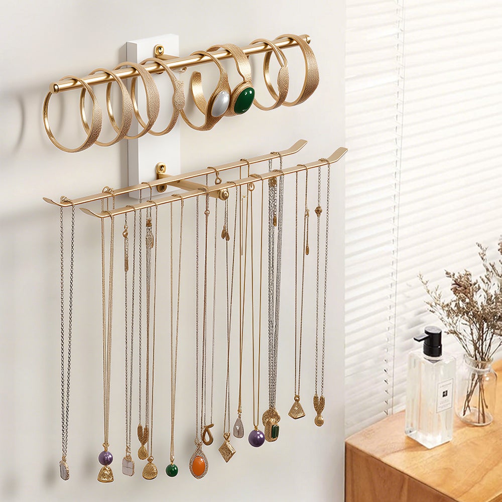 Porte-bijoux mural, organisateur suspendu, gain de place pour bagues/bracelets/boucles d'oreilles - 3