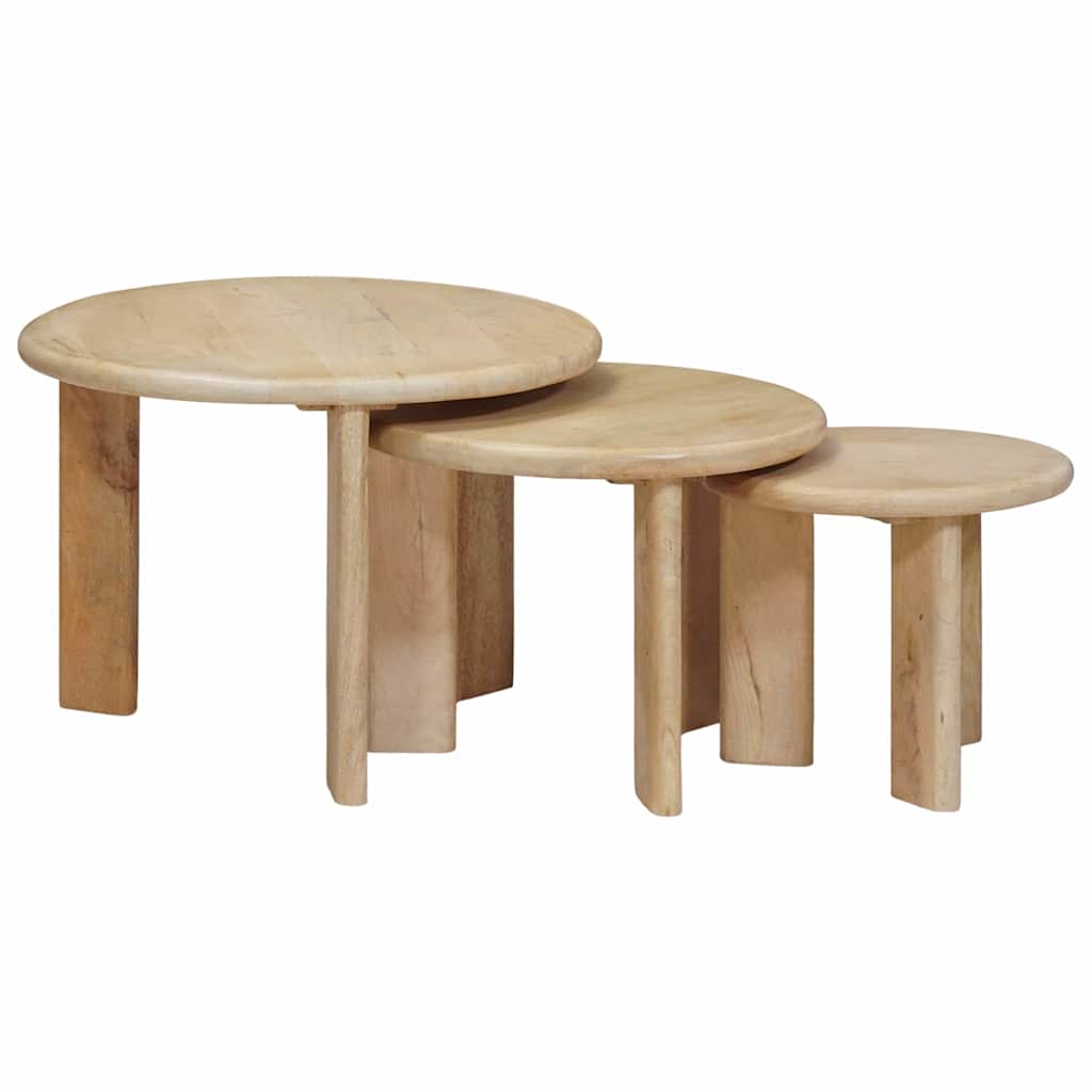 VidaXL Mesas De Centro Marrón 80 X 50 X 40 Cm Madera Maciza De Mango | Leroy Merlin