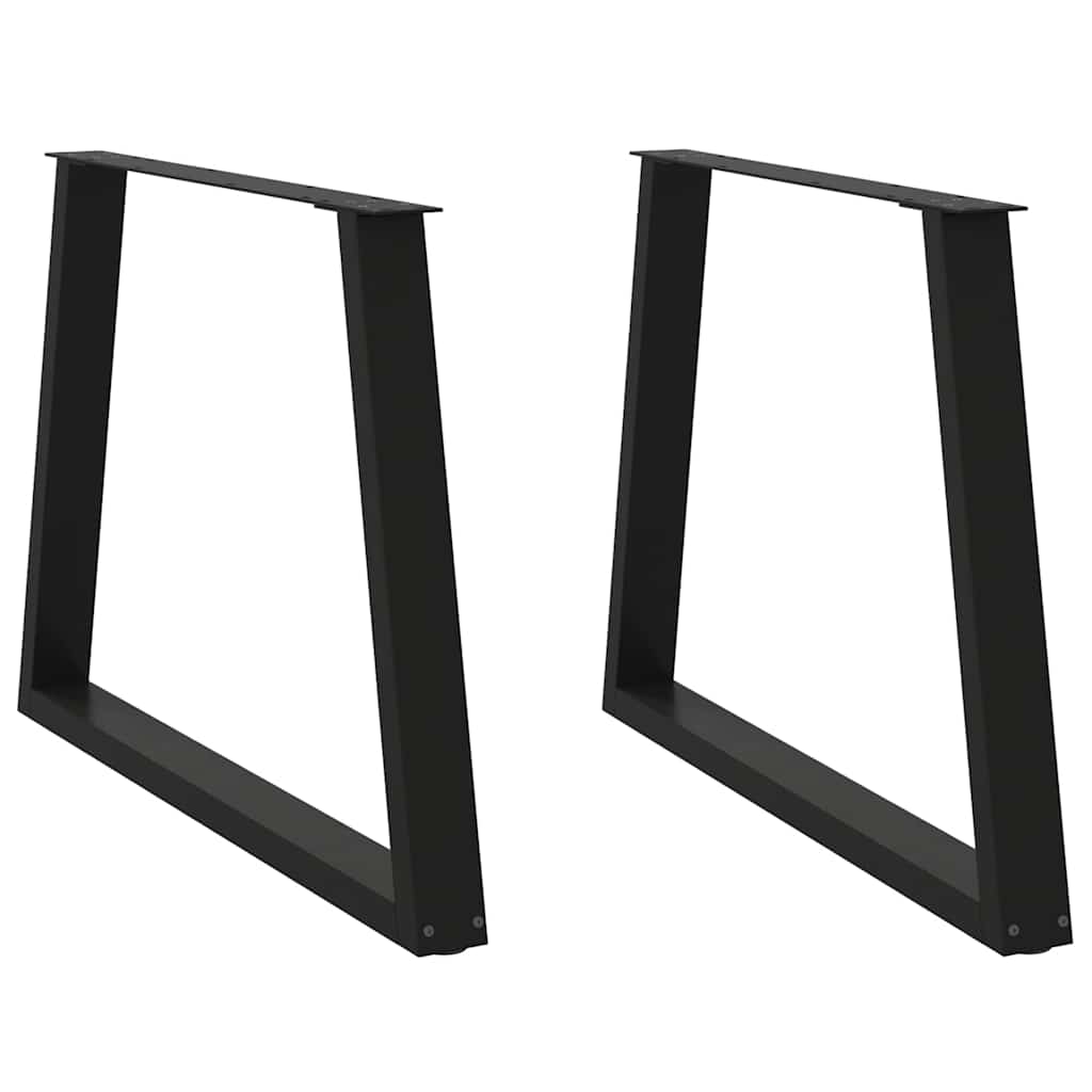 Pernas de mesa de jantar em forma de V 2 unidades de aço preto - COMFORTXL - 2