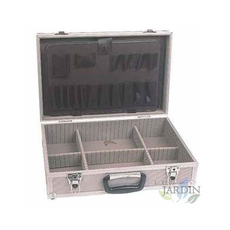 Cassetta Attrezzi Professionale HMF - Valigia Portautensili In Alluminio Con Scomparti Regolabili, 46x33x15 Cm - Foto 13