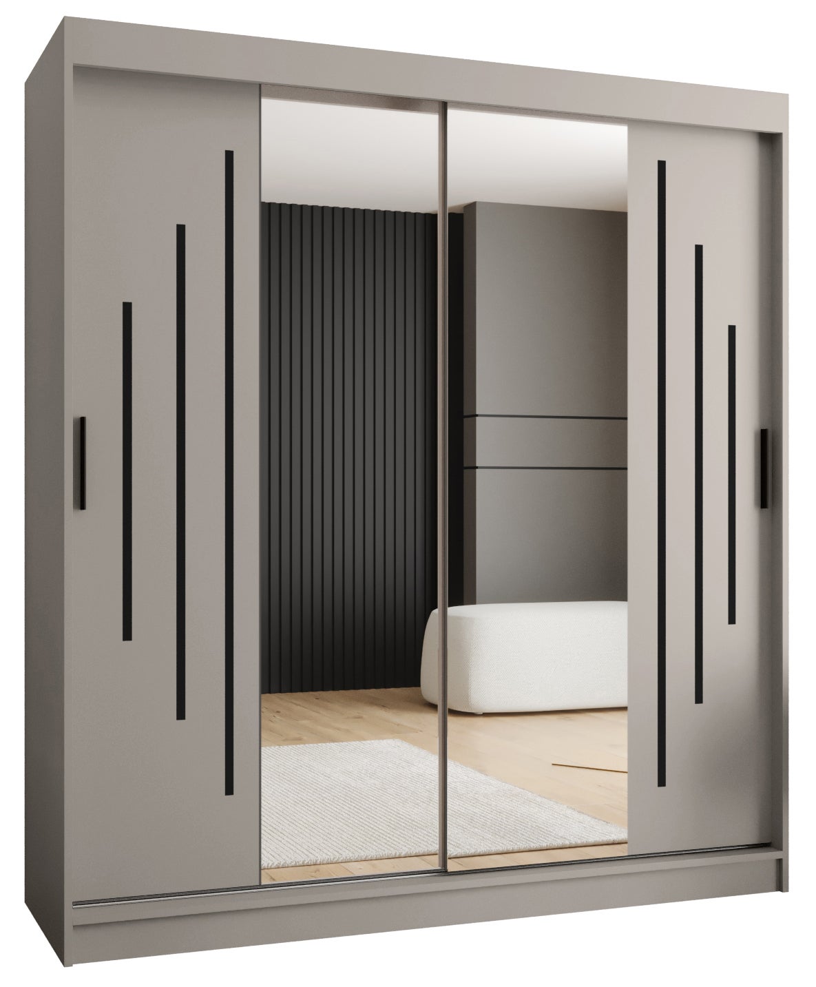 Szafa przesuwna garderoba RUBINO Y1 180 x 62 x 200 cm Kaszmir