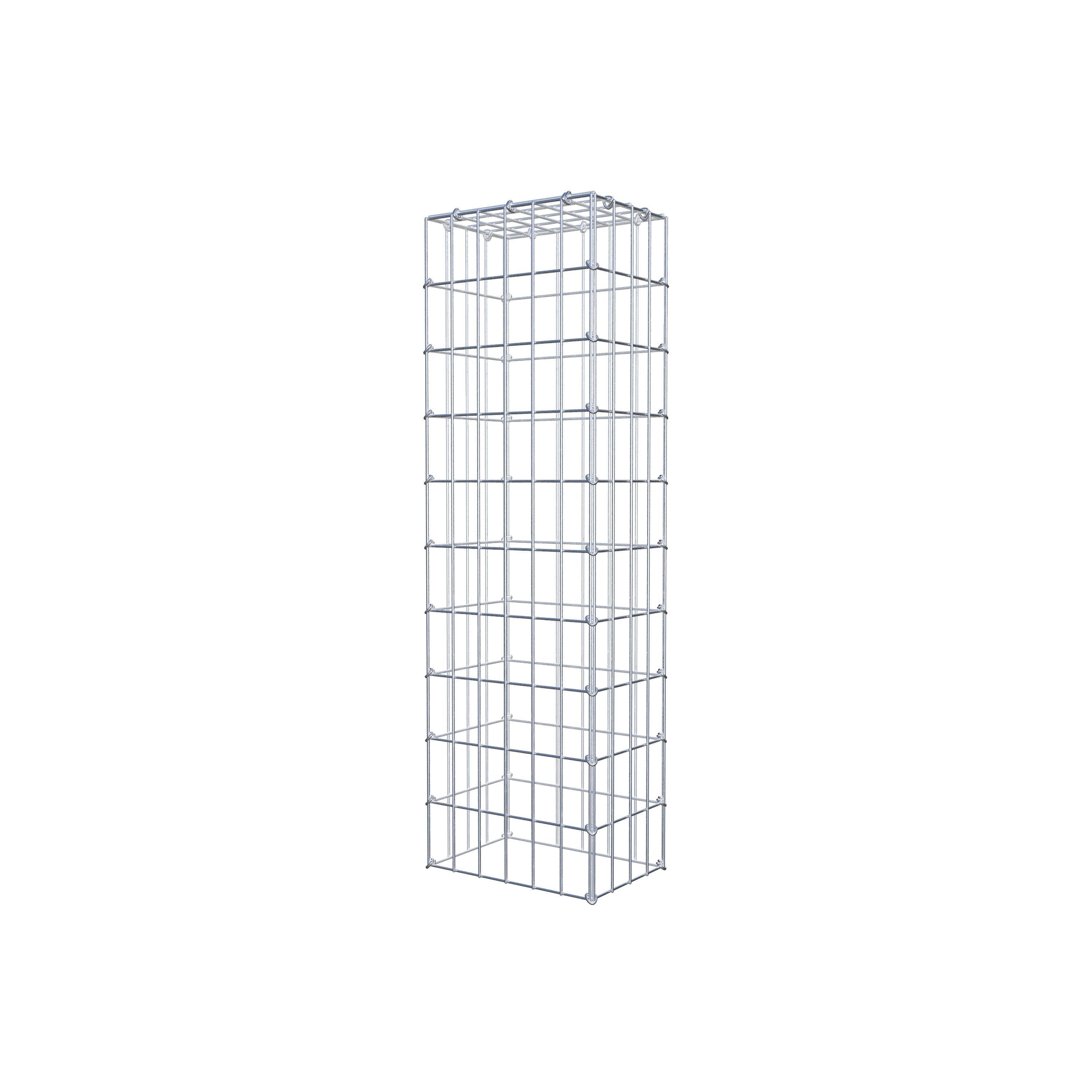 Gavión para apilar en acero galvanizado 100x20x30cm (LxAxP), malla 5 x 10cm, Anillo en C, sin rejilla inferior - 2