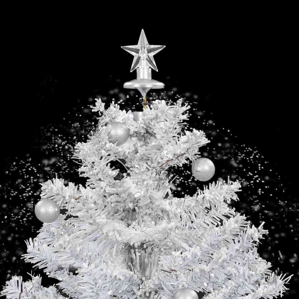 Maison Exclusive - Albero di Natale con Neve e Base a Ombrellone Bianco 75 cm - 6