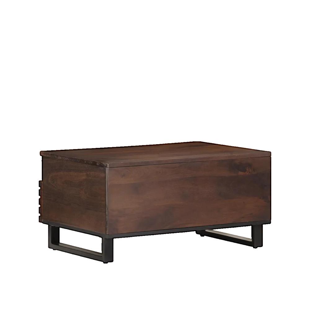 Stolik Kawowy VidaXL z Litego Drewna Mango Brązowy z 3 Szufladami 80x55x40 cm