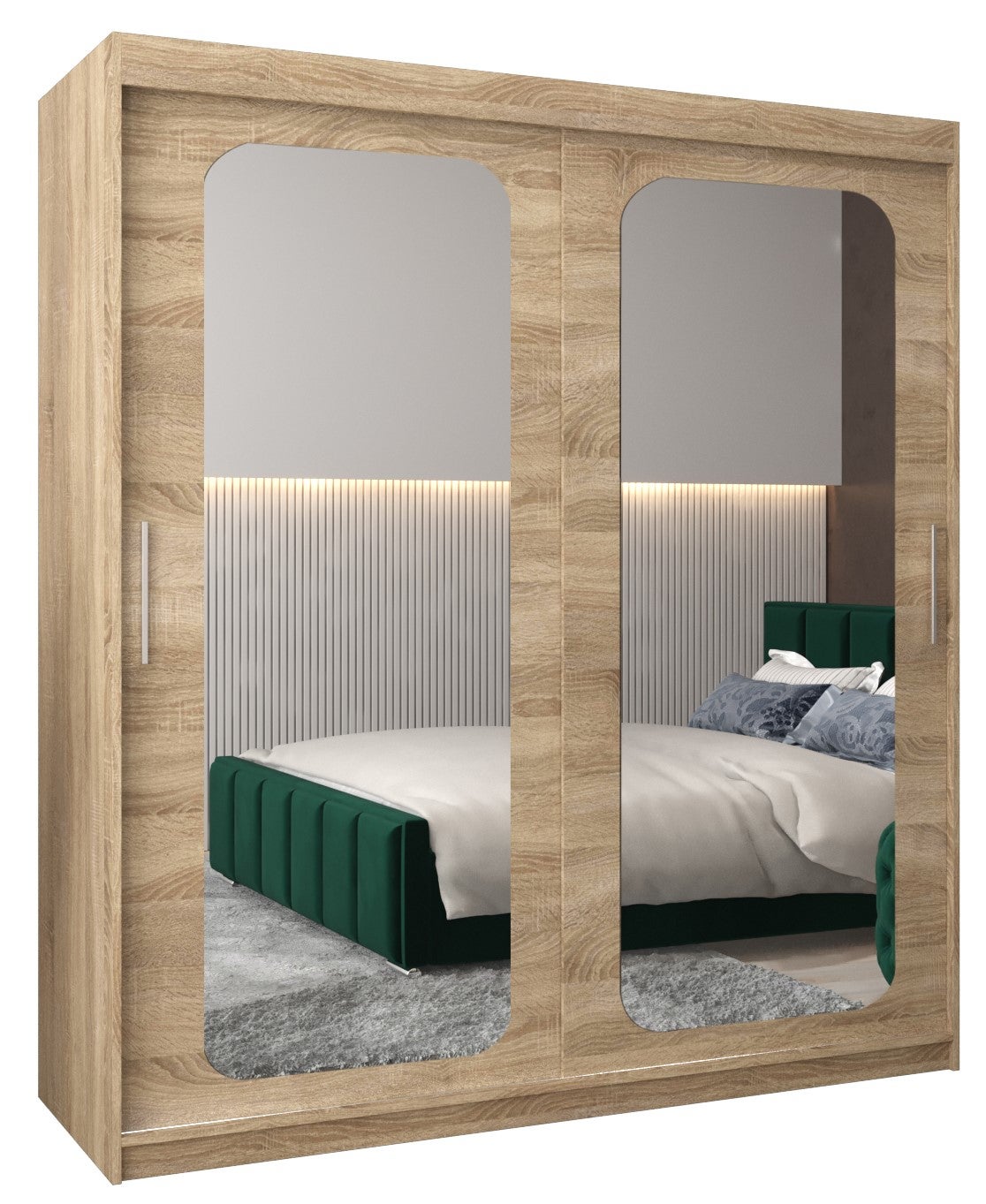 Szafa przesuwna garderoba PROMO T3 180 x 62 x 200 cm Sonoma - Abiks Meble