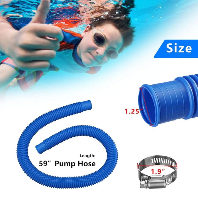 Tubi flessibili per piscine fuori terra, 2 pezzi, diametro 1,5, tubo Tubi flessibili per piscine fuori terra, 2 pezzi, diametro 1,5, tubo
