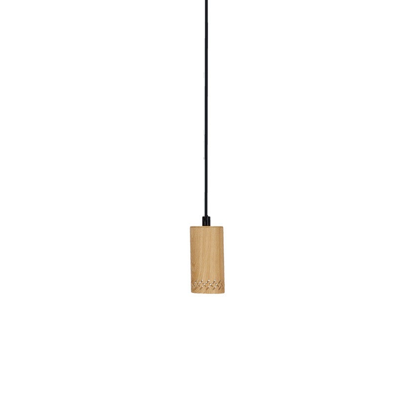 Lampa sufitowa wisząca Tubo czarna-jasne drewno 1xGU10x25W wym: 90 x 7 x 7 cm metal Candellux - 4