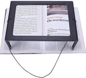 Loupe de lecture loupe de lecture bande, 4led rectangulaire