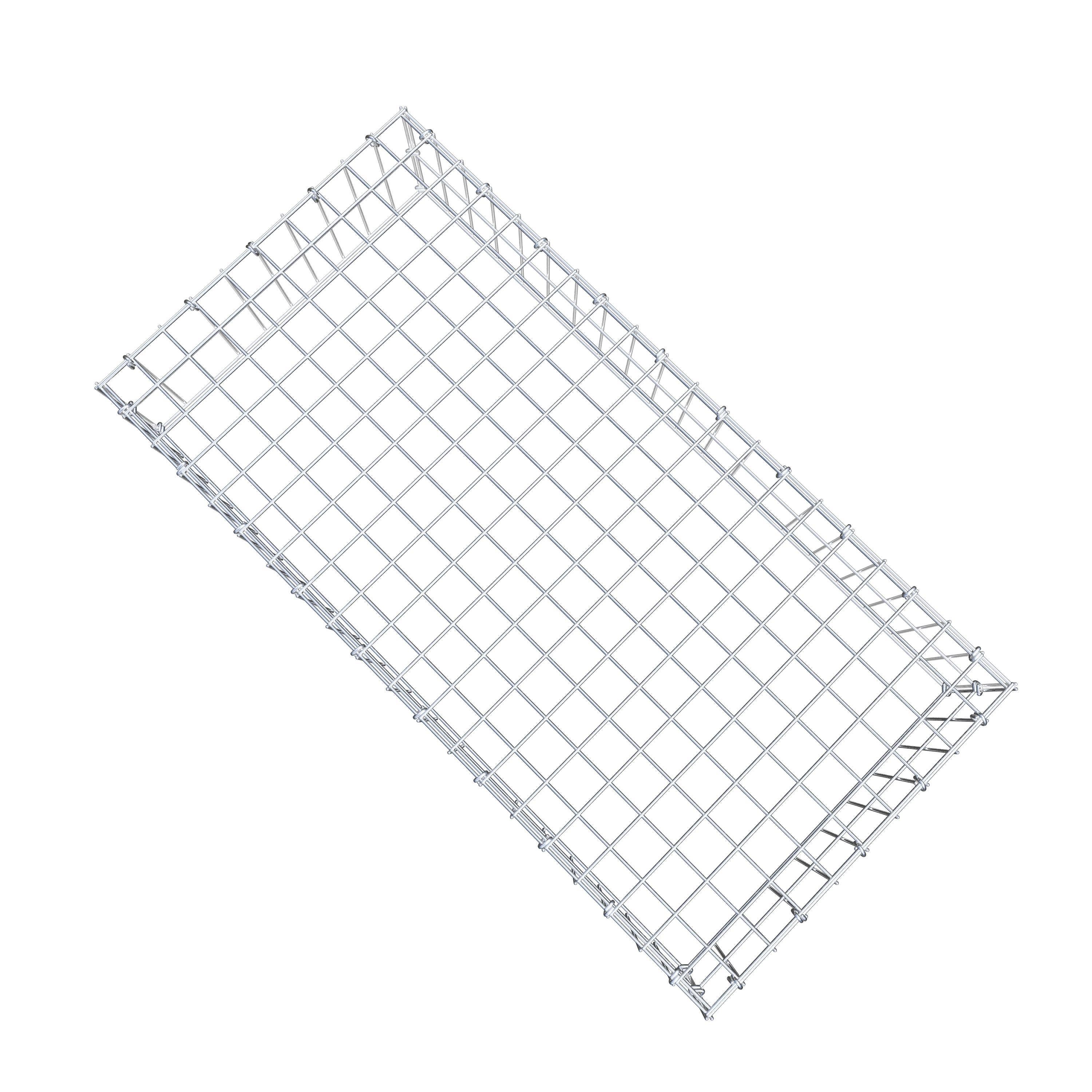 Gavión para apilar en acero galvanizado 100x20x50cm (LxAxP), malla 5 x 10cm, Anillo en C, sin rejilla inferior - 8