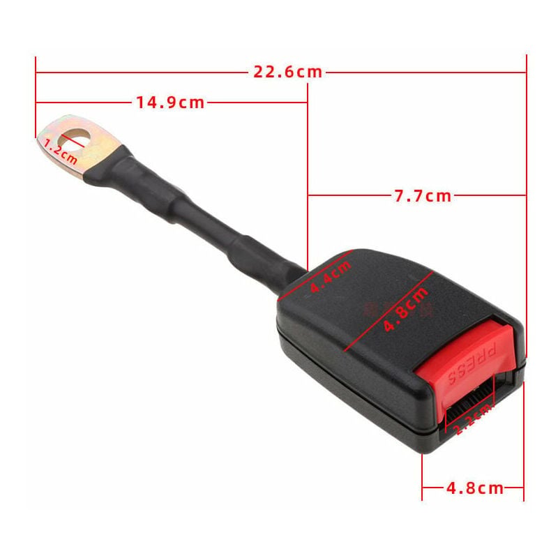 Boucle de ceinture de sécurité avant de voiture, clip d'extension de ceinture de sécurité, mousqueton, connecteur, accessoires de voiture connecteur - 4