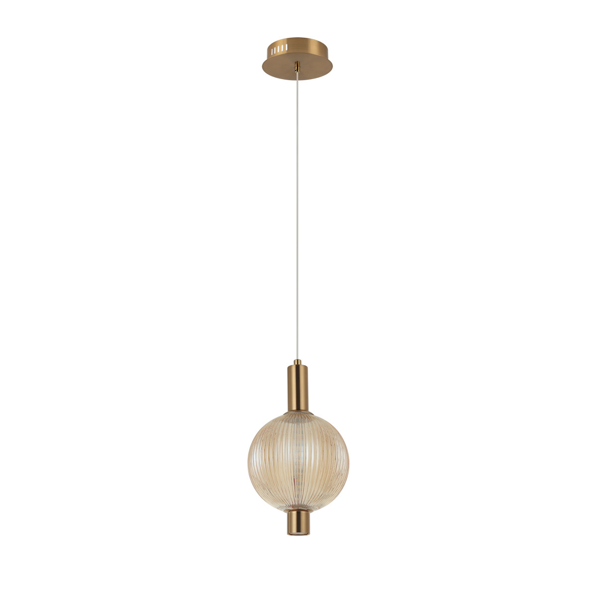 Lampa wisząca LENTI LED 7W Ciepła biel 553lm złota wym: 133 x 15 x 15 cm Italux