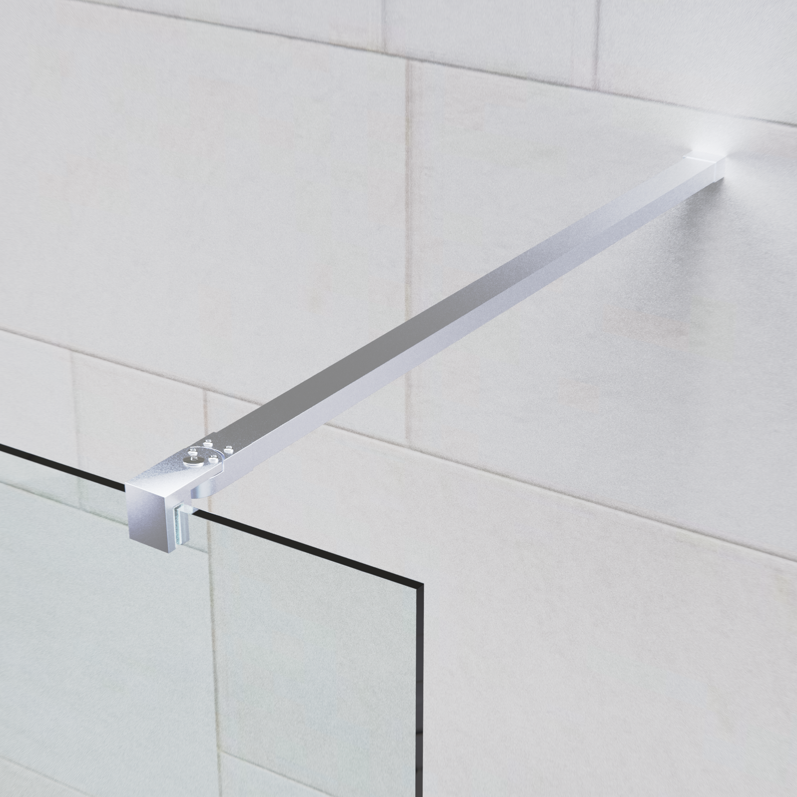 Mampara de Ducha Fija 70x200 cm Cromo Brillo Cristal Templado 8 mm con Tratamiento Antical para Baños Elegantes - 5