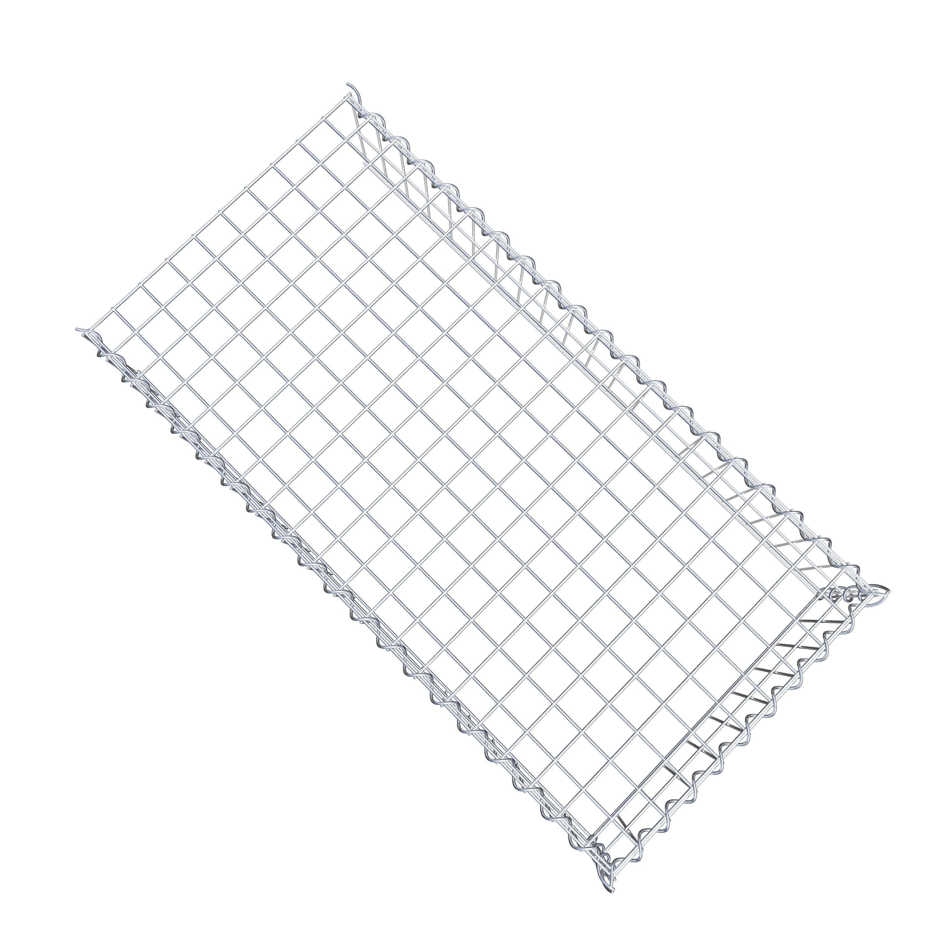 Gavión para ampliar y apilar, 100x20x50cm (LxHxP), malla 5 x 10cm, sin rejilla frontal ni inferior - 5