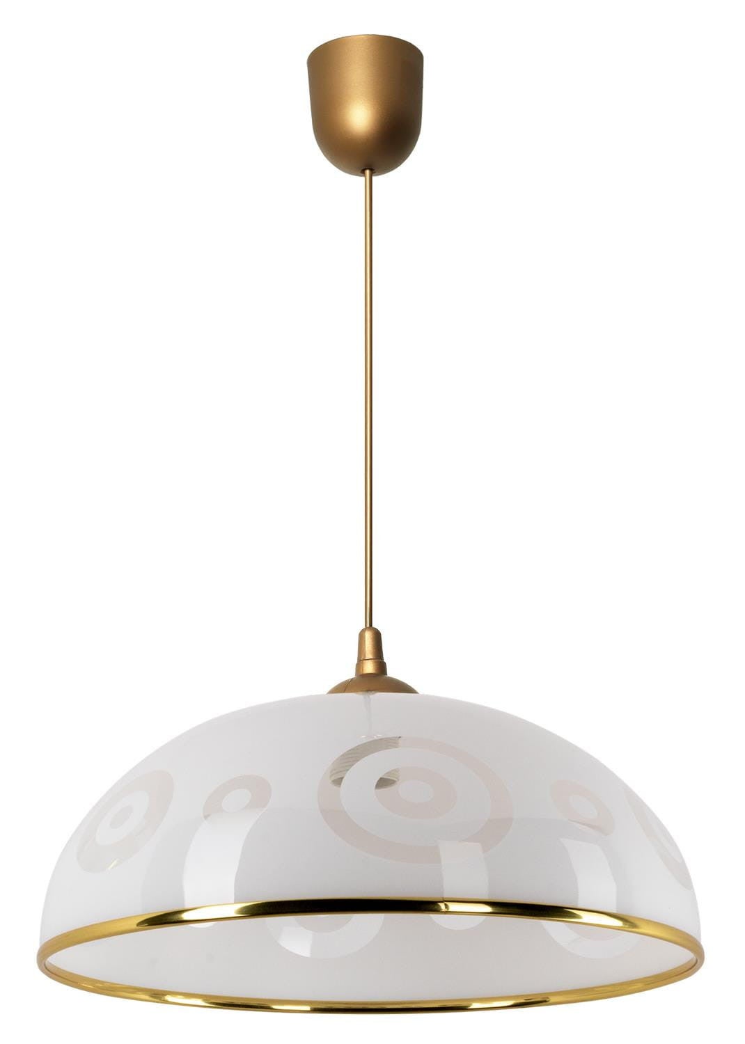 Lampa sufitowa Inso złoto-biała 1xE27x60W wym: 70 x 38 x 38 cm tworzywo sztuczne Lampex