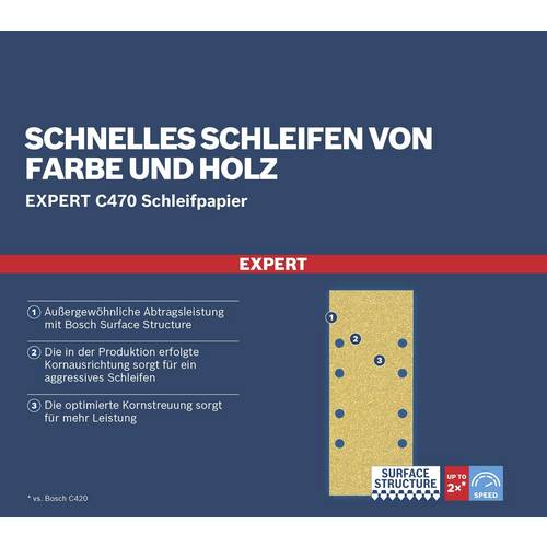 EXPERT C470 Sandpaper 80 x 133 mm, G 60, 50-pc - 2
