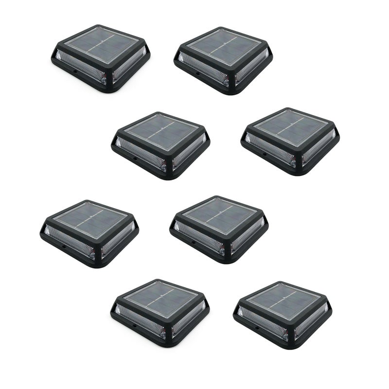 8 kwadratowych latarni słonecznych QUADRY D12CM
