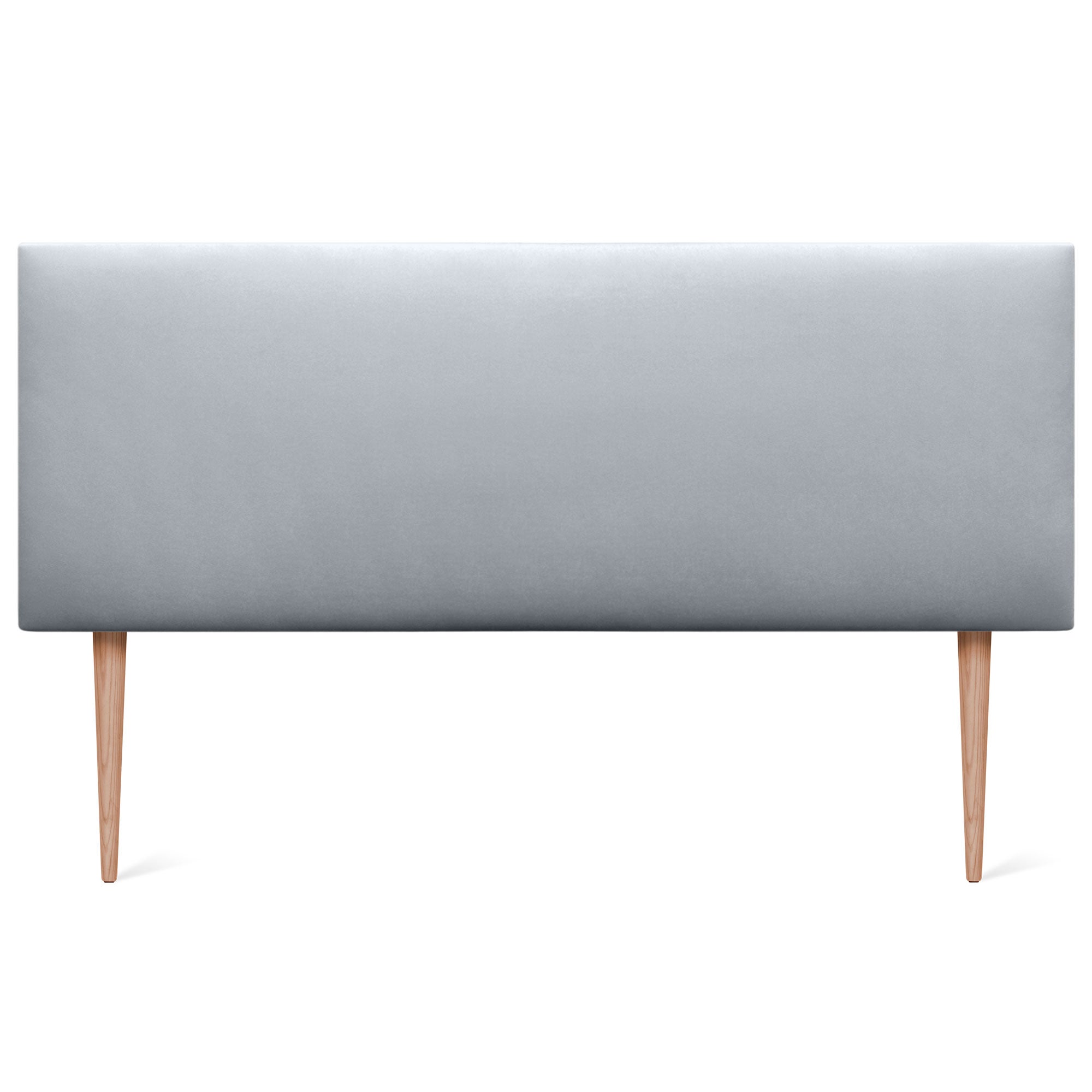 DHOME Cabecero de Polipiel Liso y con Patas cabeceros Cabezal tapizado Cama (Polipiel Plata, 135cm (Camas 120/135/140)) - 3