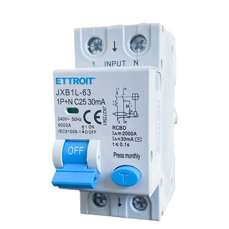 Disjoncteur Différentiel Siemens 5SU13561KV25 – 6kA, 1P+N, 25A, 230V, Type AC