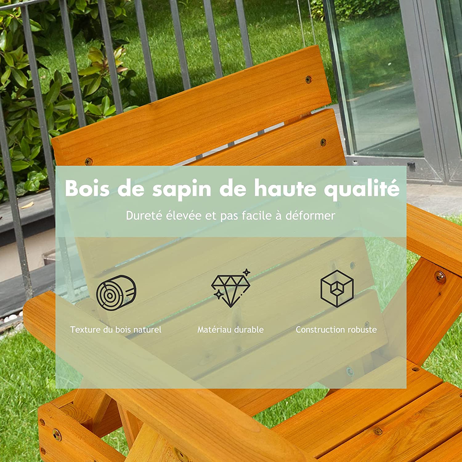 Chaise longue pour enfants 3-8 ans avec parasol amovible&nbsp;coussin lavable charge 50kg rayures - 4