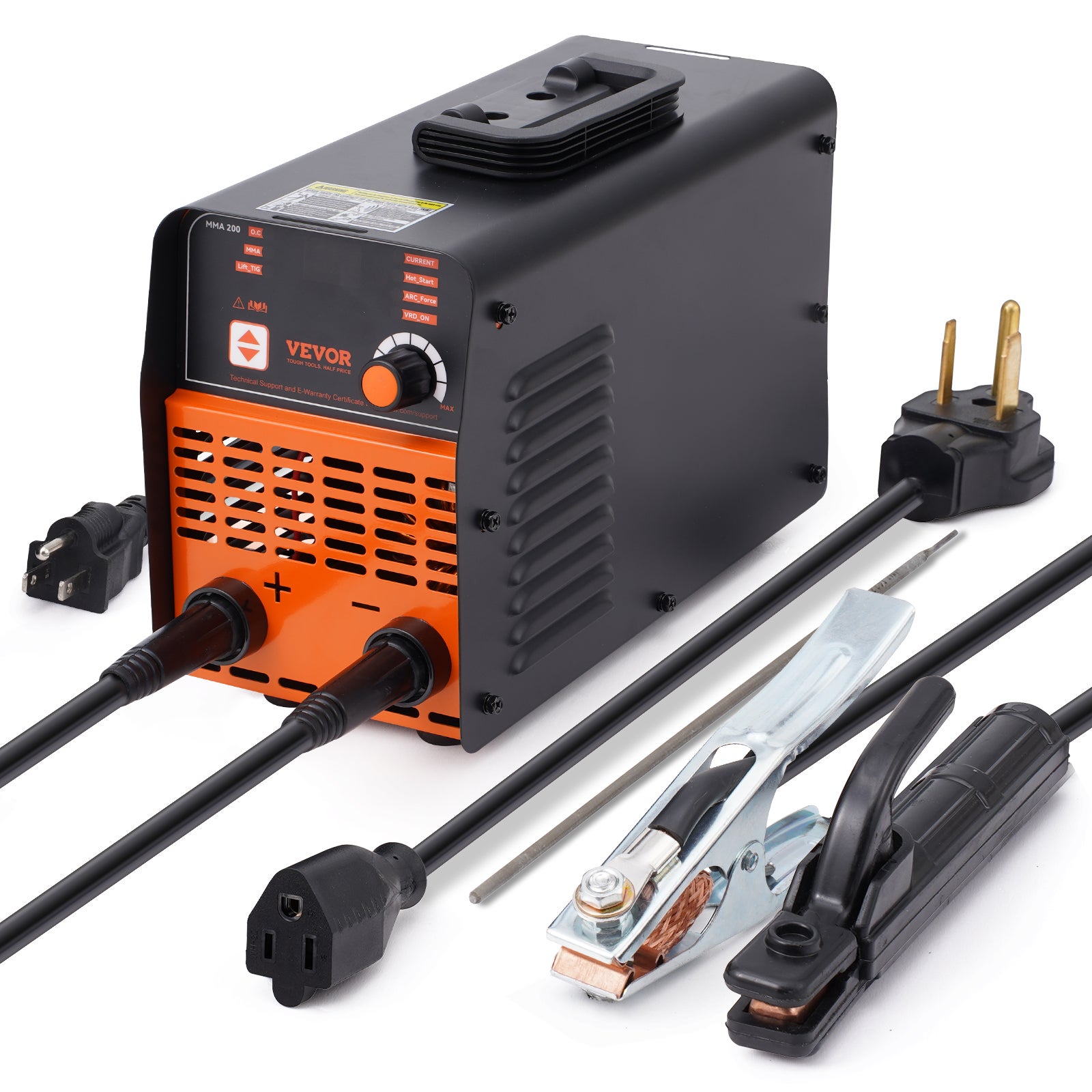 Spawarka ARC 200A pręt/podnośnik TIG elektrody spawalnicze 2 w 1 gorący start VEVOR